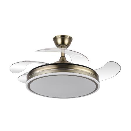 Ventilador Bayomo Cuero Fabrilamp - 4 aspas Motor DC Ø107cm