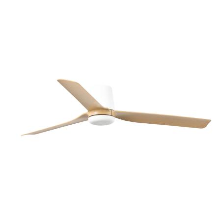 Ventilador Punt Tub M FARO Blanco Madera - sin luz. 130cm.Ø