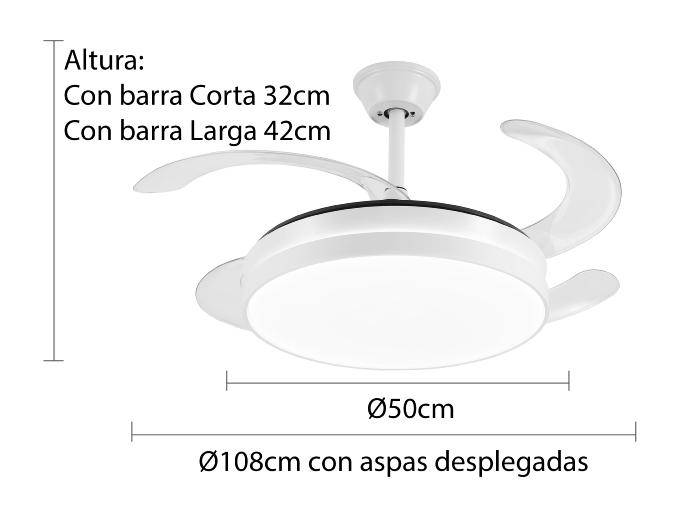 medidas ventilador Mina P&B