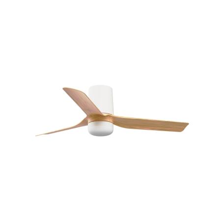 Ventilador Punt Tub S FARO Blanco Madera - Luz LED 90cm.Ø