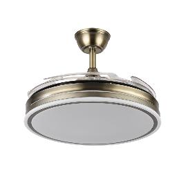 Ventilador Bayomo Cuero Fabrilamp - 4 aspas Motor DC Ø107cm