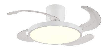 Ventilador Retractil Melody-S Blanco con base P&B - Motor DC. 41-92cmØ.