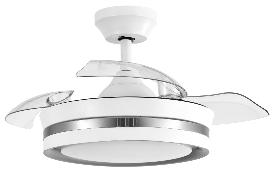 Ventilador Viper Mini Fabrilamp Blanco Plata - Motor DC Ø91cm