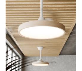 Ventilador Bombay M Minimalista - Blanco-madera Ø50-106cm