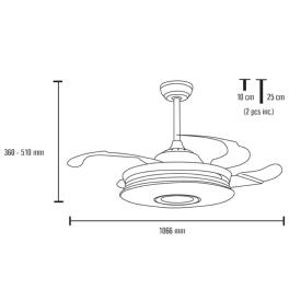 Ventilador Maestro MIMAX APP Movil Ø107cm