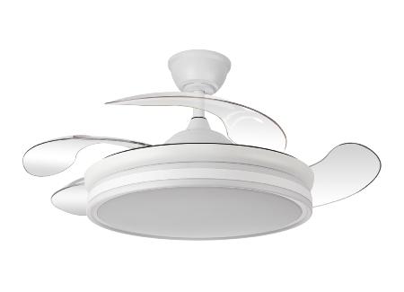 Ventilador Bayomo Blanco Fabrilamp - 4 aspas Motor DC Ø107cm