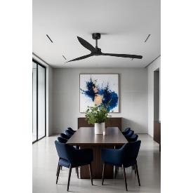 Ventilador Just Fan negro aspa negra FARO. 178cm Ø