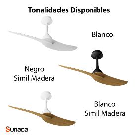 Ventilador IPANEMA II Blanco Madera Mantra - Motor DC Ø106cm.