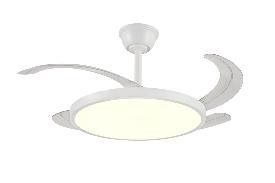 Ventilador Retractil Melody-L Blanco P&B - Motor DC. 48-108cmØ.