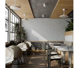 Ventilador Bombay M Minimalista - Blanco-madera Ø50-106cm