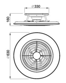 Ventilador Alisio Mantra - Blanco Plata LED 63cm.Ø