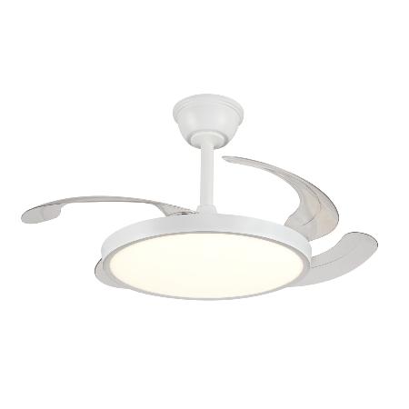 Ventilador Retractil Melody-S Blanco P&B - Motor DC. 41-92cmØ.