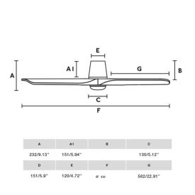 Ventilador Heywood Tub L FARO Negro - Luz LED Ø132cm