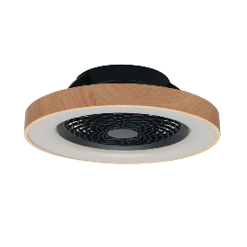 Ventilador Tibet Mantra - Madera Negro Luz LED Domotico 63cm.Ø