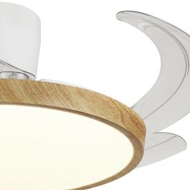 Ventilador Melody-L Blanco madera con base P&B - Motor DC. 48-108cmØ.