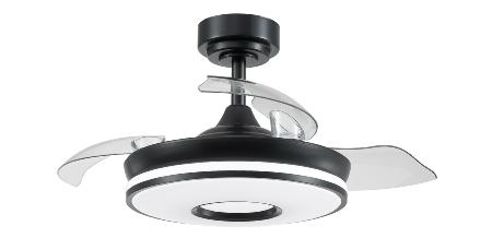 Ventilador Dani Mini Fabrilamp Negro - Motor DC Ø91cm