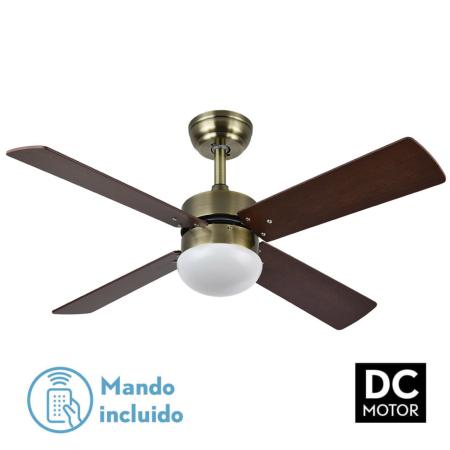 Ventilador SOFIA Cuero - Fabrilamp. Motor DC. Ø 107cm.