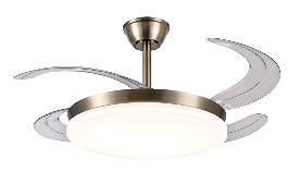 Ventilador Retractil Chloe-XL Cuero P&B - Motor DC. 50-122cmØ.