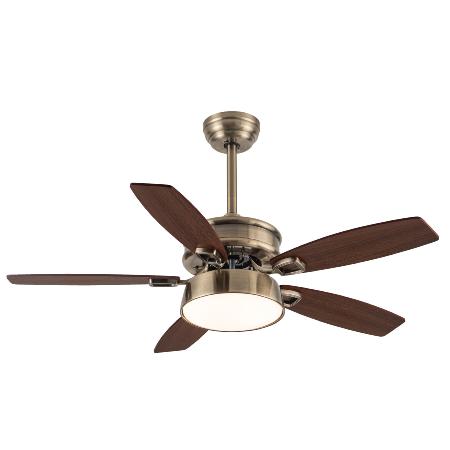 Ventilador Braw Oro Envejecido Fabrilamp - Motor DC 107Øcm