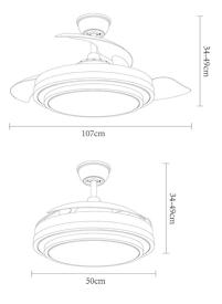 Ventilador Ibe Blanco Fabrilamp - Motor DC Ø108cm