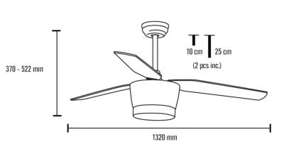 medidas ventilador levanto mimax