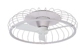 Ventilador NATURE Blanco - Mantra. Luz LED Ø79cm