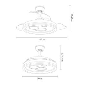 Ventilador Turia Negro Fabrilamp - Motor DC Ø107cm