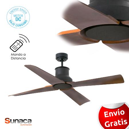 Ventilador sin luz Winche negro FARO 127cm. Exterior