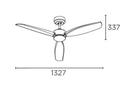 Ventilador Embat Leds-c4 - Motor DC. LED 132cm. Ø.