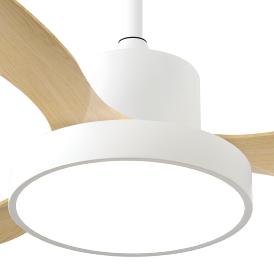 Ventilador Hayate Mini Blanco Haya Fabrilamp - Motor DC, luz LED Ø97cm