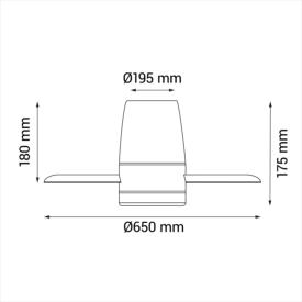 Ventilador Monty Reacondicionado SULION - Motor DC. 65cm Ø. Luz LED