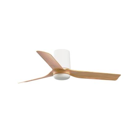 Ventilador Mini Punt Tub S FARO - Blanco Madera - Sin luz Ø90cm.