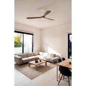 Ventilador Lantau G FARO con luz LED 168cm.Ø Nogal MOTOR DC