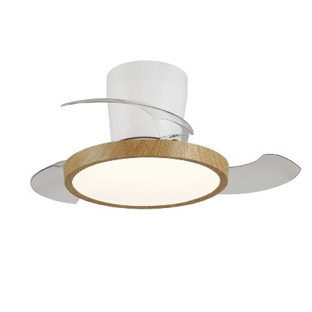 Ventilador Retractil Melody-XS Blanco madera con base P&B - Motor DC. 30-68cmØ.