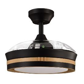 Ventilador Viper Mini Fabrilamp Negro Madera - Motor DC Ø91cm