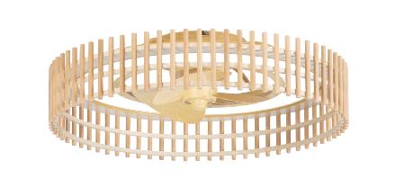 Ventilador BAMBU - Forlight. Luz LED Ø61cm