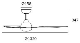 Ventilador Nepal Leds-c4 - Domotico 132cm.Ø