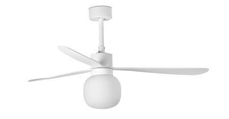 Ventilador AMELIA L BALL Blanco FARO - Motor DC - Luz Led Ø132cm