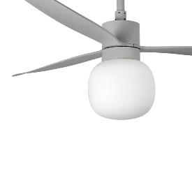 Ventilador AMELIA L BALL Gris FARO - Motor DC - Luz Led Ø132cm