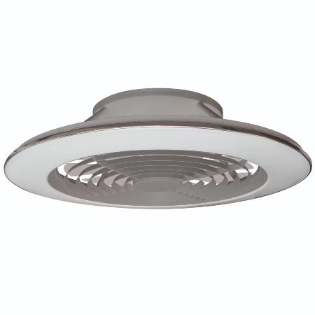 Ventilador ALISIO XL Plata - Mantra. Luz LED Ø73.5cm