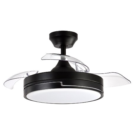 Ventilador Olimpia Mini Fabrilamp Negro - Motor DC Ø91cm