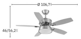 Ventilador Braw Blanco Fabrilamp - Motor DC 107Øcm