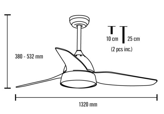 medidas ventilador brisa mimax