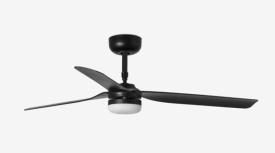 Ventilador Punt FARO Negro con luz LED 130cm.Ø