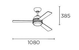 Ventilador Kai Leds-c4 - Motor DC. 108cm. Ø.