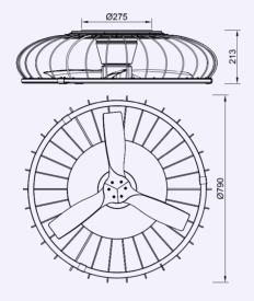 Ventilador NATURE Blanco - Mantra. Luz LED Ø79cm