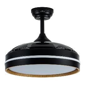 Ventilador Nalon Fabrilamp Negro Madera - Motor DC Ø109cm