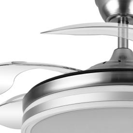 Ventilador Bayomo Niquel Fabrilamp - 4 aspas Motor DC Ø107cm