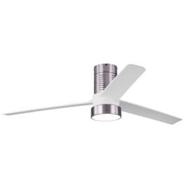 Ventilador Teo Niquel/Blanco Fabrilamp - Motor DC, luz LED Ø139cm