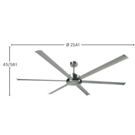 Ventilador Sanson Niquel Ø214cm Fabrilamp - Motor DC 